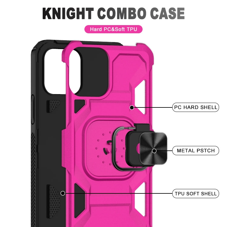 For iPhone 13 mini Knight Cool Series PC + TPU Shockproof Case with Magnetic Ring Holder For iPhone 12 Pro Max