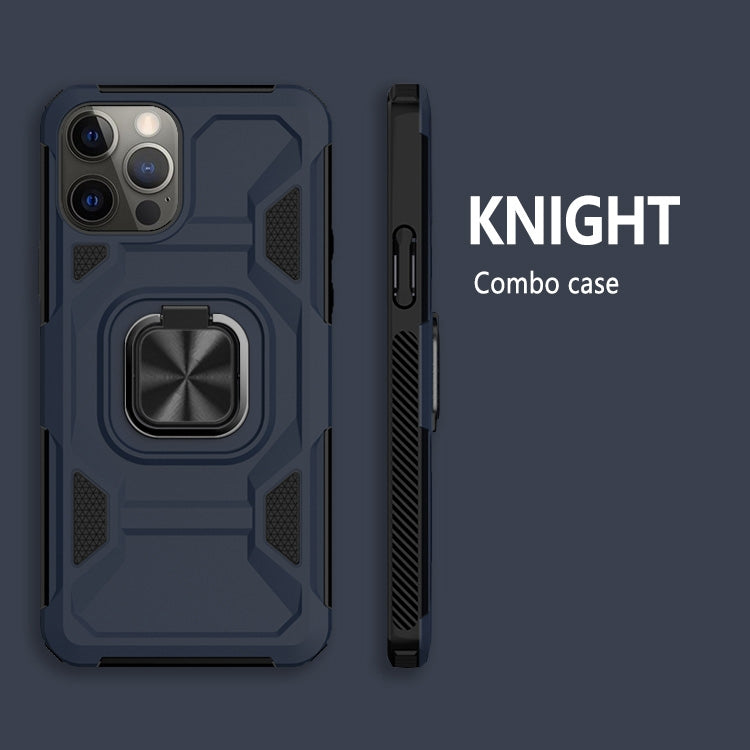 For iPhone 13 mini Knight Cool Series PC + TPU Shockproof Case with Magnetic Ring Holder For iPhone 12 Pro Max
