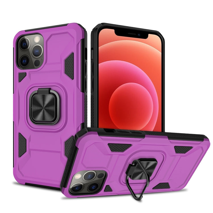 For iPhone 13 mini Knight Cool Series PC + TPU Shockproof Case with Magnetic Ring Holder For iPhone 12 Pro Max