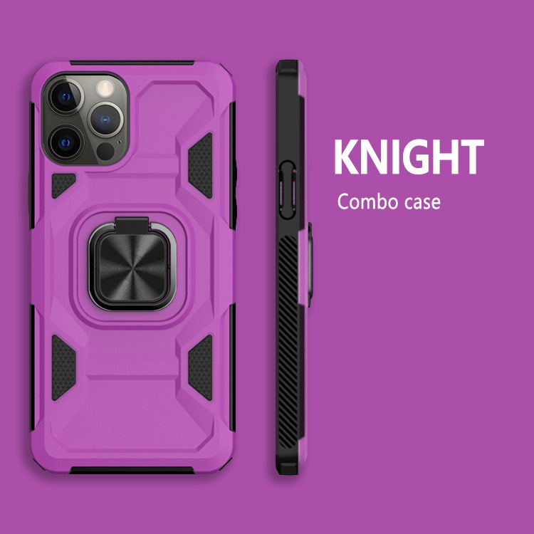 For iPhone 13 mini Knight Cool Series PC + TPU Shockproof Case with Magnetic Ring Holder For iPhone 12 Pro Max
