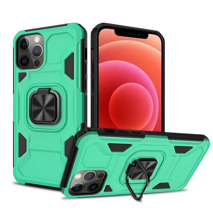 For iPhone 13 mini Knight Cool Series PC + TPU Shockproof Case with Magnetic Ring Holder For iPhone 12 Pro Max