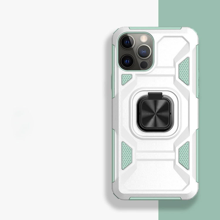 For iPhone 13 mini Knight Cool Series PC + TPU Shockproof Case with Magnetic Ring Holder For iPhone 12 Pro Max