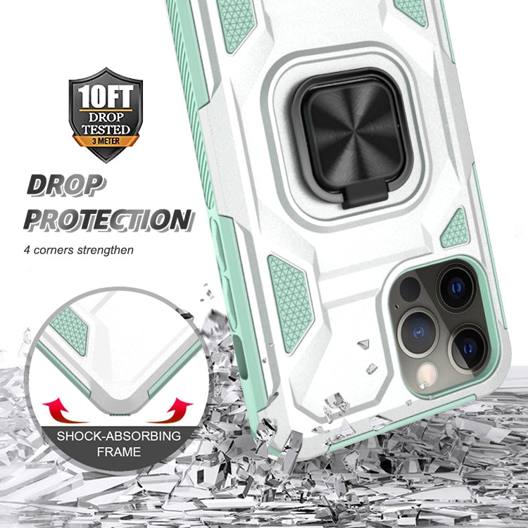 For iPhone 13 mini Knight Cool Series PC + TPU Shockproof Case with Magnetic Ring Holder For iPhone 12 Pro Max