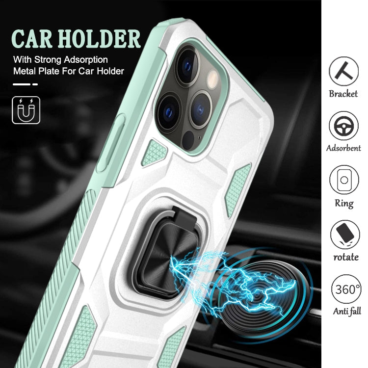 For iPhone 13 mini Knight Cool Series PC + TPU Shockproof Case with Magnetic Ring Holder For iPhone 12 Pro Max