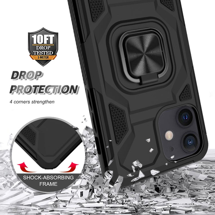 For iPhone 11 Knight Cool Series PC + TPU Shockproof Case with Magnetic Ring Holder