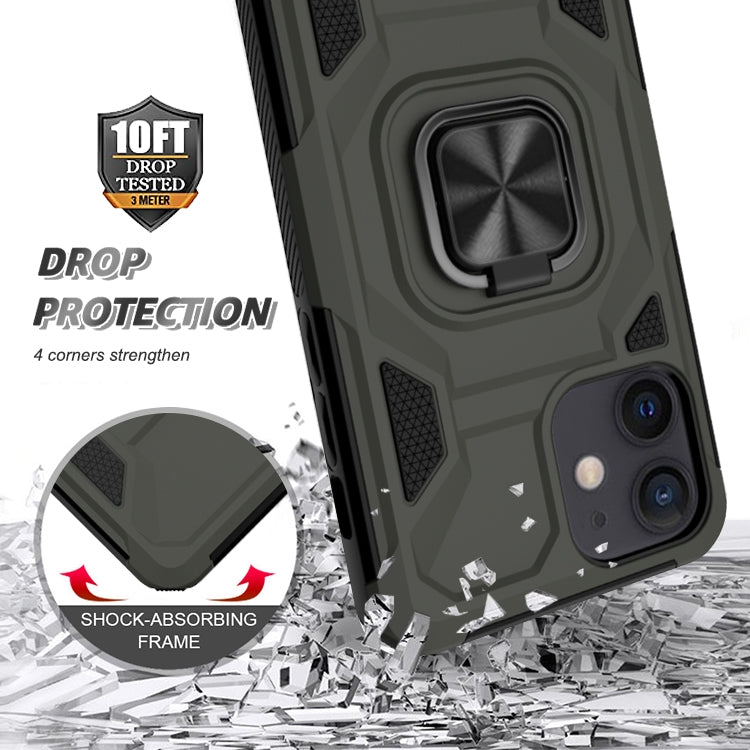 For iPhone 11 Knight Cool Series PC + TPU Shockproof Case with Magnetic Ring Holder