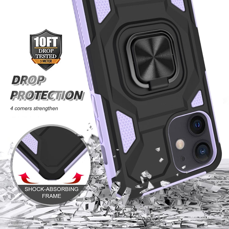 For iPhone 11 Knight Cool Series PC + TPU Shockproof Case with Magnetic Ring Holder