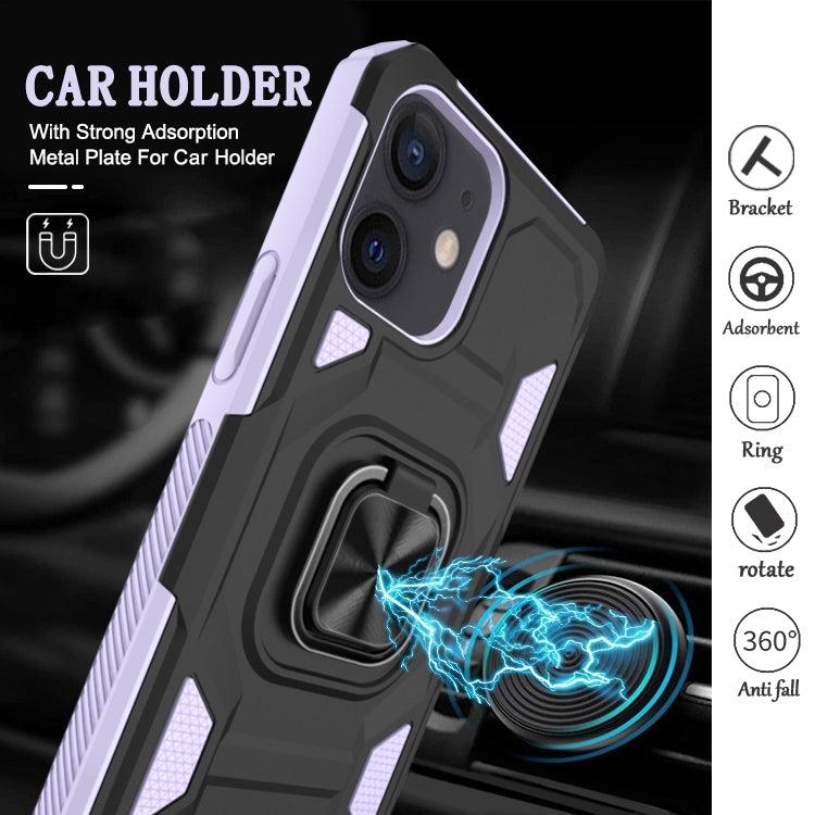 For iPhone 11 Knight Cool Series PC + TPU Shockproof Case with Magnetic Ring Holder