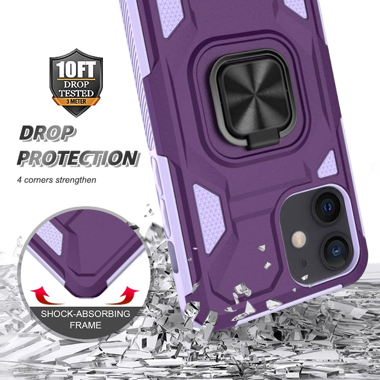 For iPhone 11 Knight Cool Series PC + TPU Shockproof Case with Magnetic Ring Holder