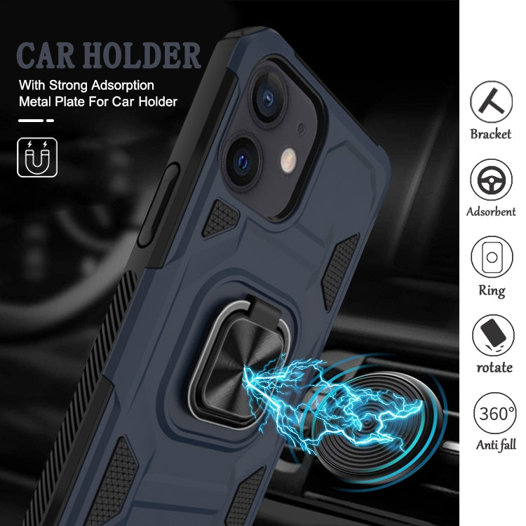 For iPhone 11 Knight Cool Series PC + TPU Shockproof Case with Magnetic Ring Holder