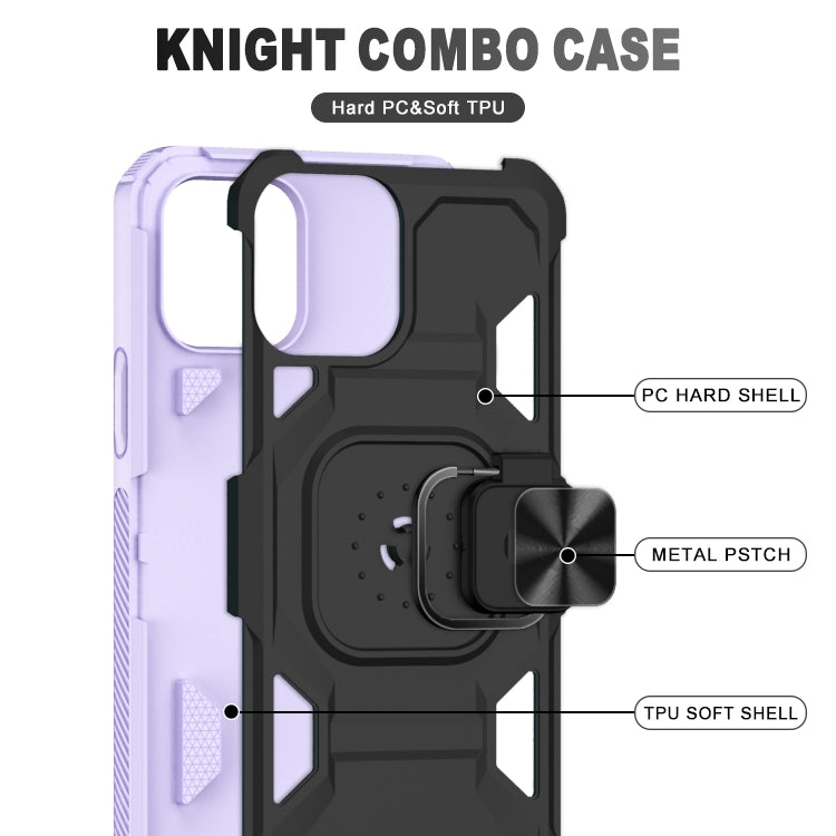 For iPhone 11 Pro Knight Cool Series PC + TPU Shockproof Case with Magnetic Ring Holder