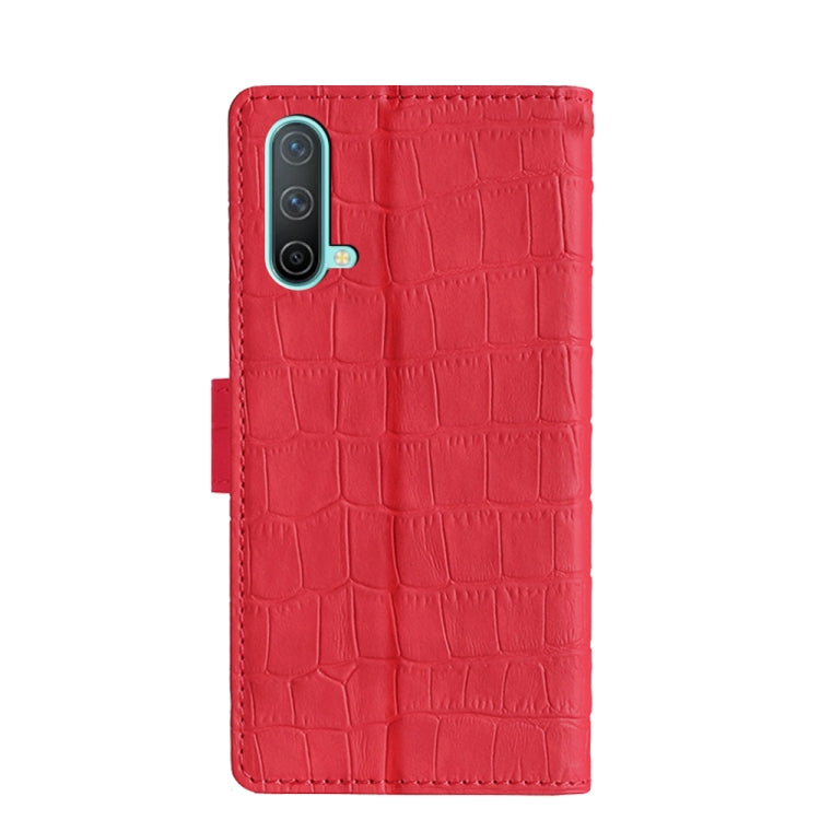 Skin Feel Crocodile Texture Magnetic Clasp Horizontal Flip PU Leather Case with Holder & Card Slots & Wallet For OnePlus Nord CE 5G