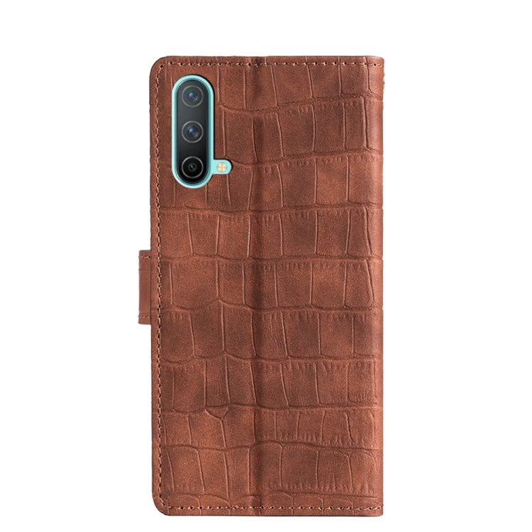 Skin Feel Crocodile Texture Magnetic Clasp Horizontal Flip PU Leather Case with Holder & Card Slots & Wallet For OnePlus Nord CE 5G