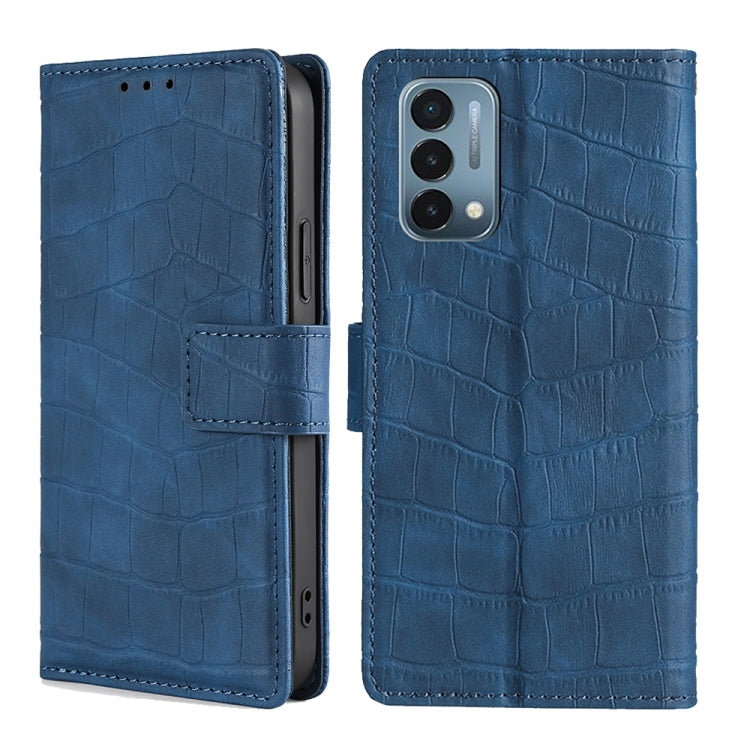 Skin Feel Crocodile Texture Magnetic Clasp Horizontal Flip PU Leather Case with Holder & Card Slots & Wallet For OnePlus Nord N200 5G