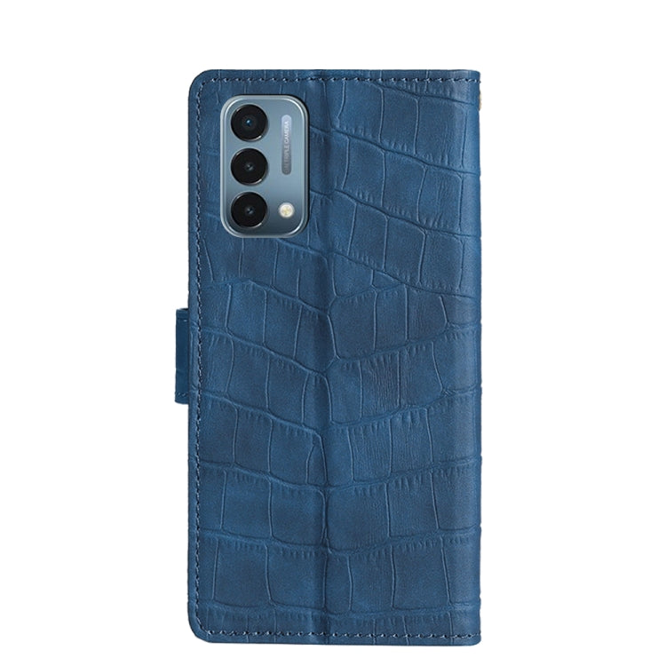 Skin Feel Crocodile Texture Magnetic Clasp Horizontal Flip PU Leather Case with Holder & Card Slots & Wallet For OnePlus Nord N200 5G