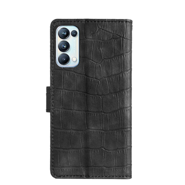 Skin Feel Crocodile Texture Magnetic Clasp Horizontal Flip PU Leather Case with Holder & Card Slots & Wallet For OPPO Reno5 5G / Find X3 Lite