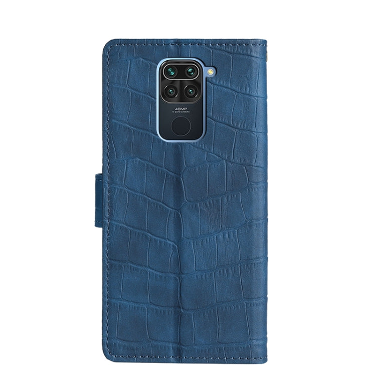 Skin Feel Crocodile Texture Magnetic Clasp Horizontal Flip PU Leather Case with Holder & Card Slots & Wallet For Xiaomi Redmi Note 9