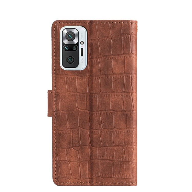 Skin Feel Crocodile Texture Magnetic Clasp Horizontal Flip PU Leather Case with Holder & Card Slots & Wallet For Xiaomi Redmi Note 10 Pro / Note 10 Pro India / Note 10 Pro Max
