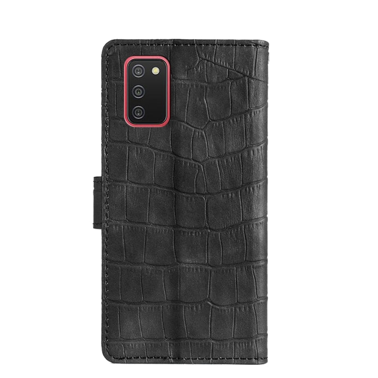 Skin Feel Crocodile Texture Magnetic Clasp Horizontal Flip PU Leather Case with Holder & Card Slots & Wallet For Samsung Galaxy A02s 164.2mm