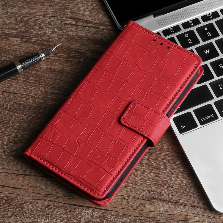 Skin Feel Crocodile Texture Magnetic Clasp Horizontal Flip PU Leather Case with Holder & Card Slots & Wallet For Samsung Galaxy A02s 164.2mm
