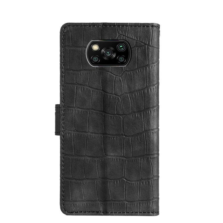 Skin Feel Crocodile Texture Magnetic Clasp Horizontal Flip PU Leather Case with Holder & Card Slots & Wallet For Xiaomi Poco X3 NFC / Poco X3