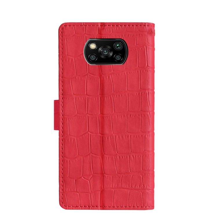 Skin Feel Crocodile Texture Magnetic Clasp Horizontal Flip PU Leather Case with Holder & Card Slots & Wallet For Xiaomi Poco X3 NFC / Poco X3