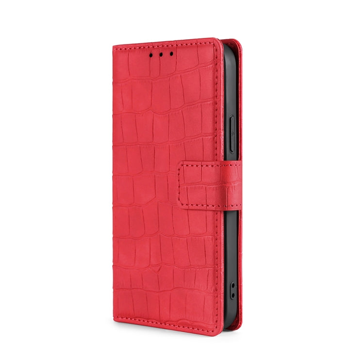 Skin Feel Crocodile Texture Magnetic Clasp Horizontal Flip PU Leather Case with Holder & Card Slots & Wallet For Samsung Galaxy A02s 166.5mm