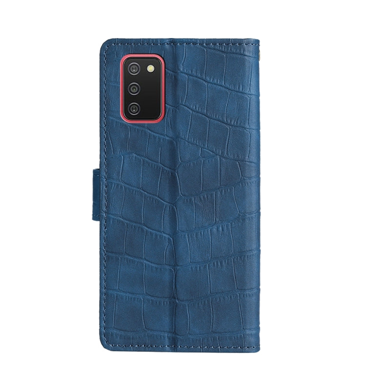 Skin Feel Crocodile Texture Magnetic Clasp Horizontal Flip PU Leather Case with Holder & Card Slots & Wallet For Samsung Galaxy A02s 166.5mm