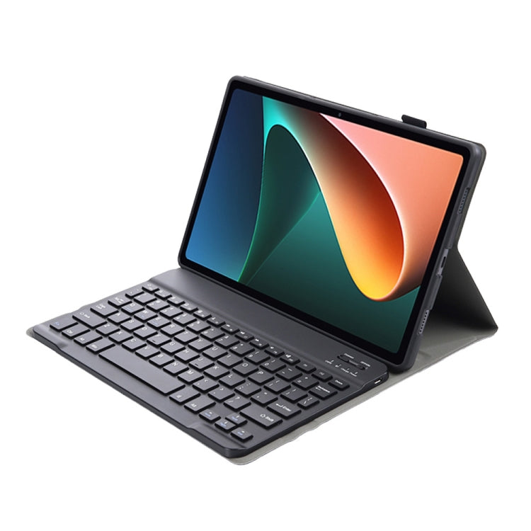 A0N5 Ultra-thin Detachable Lambskin Texture TPU Bluetooth Keyboard Leather Tablet Case with Holder For Xiaomi Pad 5 / 5 Pro