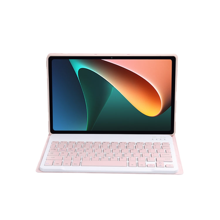 A0N5 Ultra-thin Detachable Lambskin Texture TPU Bluetooth Keyboard Leather Tablet Case with Holder For Xiaomi Pad 5 / 5 Pro