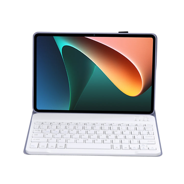 A0N5 Ultra-thin Detachable Lambskin Texture TPU Bluetooth Keyboard Leather Tablet Case with Holder For Xiaomi Pad 5 / 5 Pro
