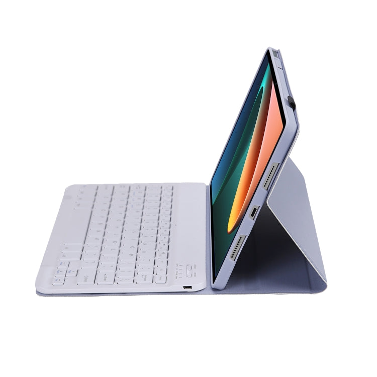 A0N5 Ultra-thin Detachable Lambskin Texture TPU Bluetooth Keyboard Leather Tablet Case with Holder For Xiaomi Pad 5 / 5 Pro
