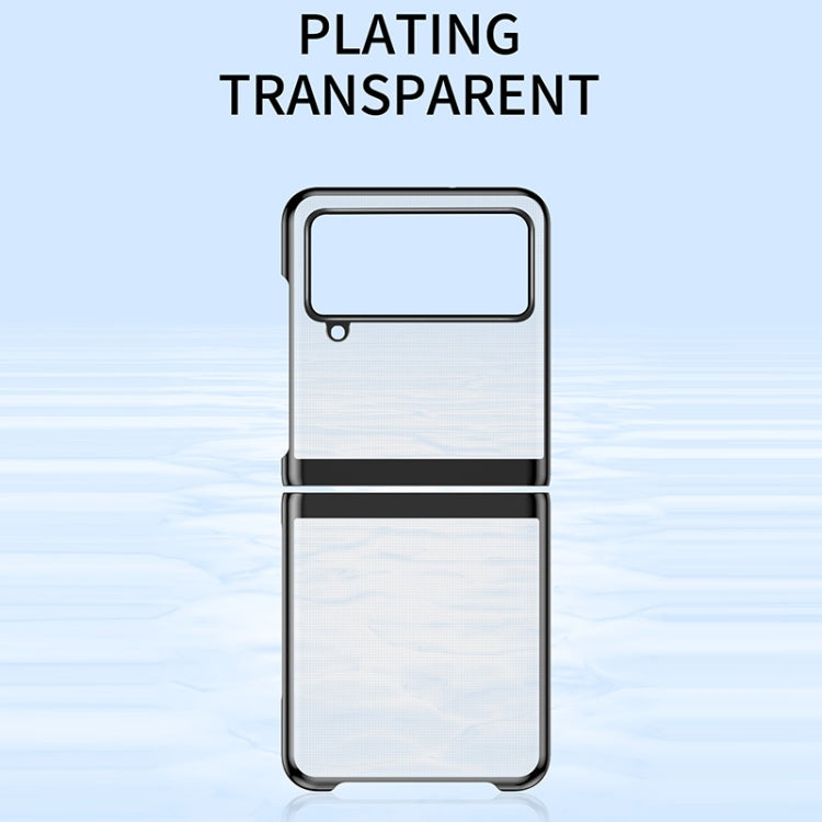 Electroplated Transparent Folding Case For Samsung Galaxy Z Flip3 5G