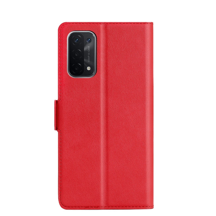 For OPPO A93 5G / A74 5G / A54 5G Ultra-thin Voltage Side Buckle PU + TPU Horizontal Flip Leather Case with Holder & Card Slot