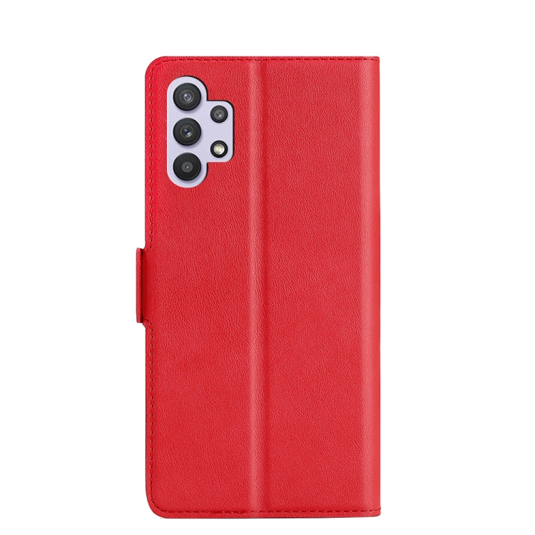 For Samsung Galaxy A32 5G Ultra-thin Voltage Side Buckle PU + TPU Horizontal Flip Leather Case with Holder & Card Slot