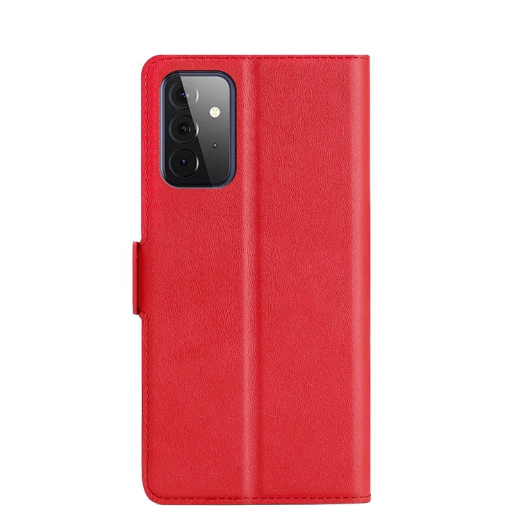 For Samsung Galaxy A72 5G / 4G Ultra-thin Voltage Side Buckle PU + TPU Horizontal Flip Leather Case with Holder & Card Slot
