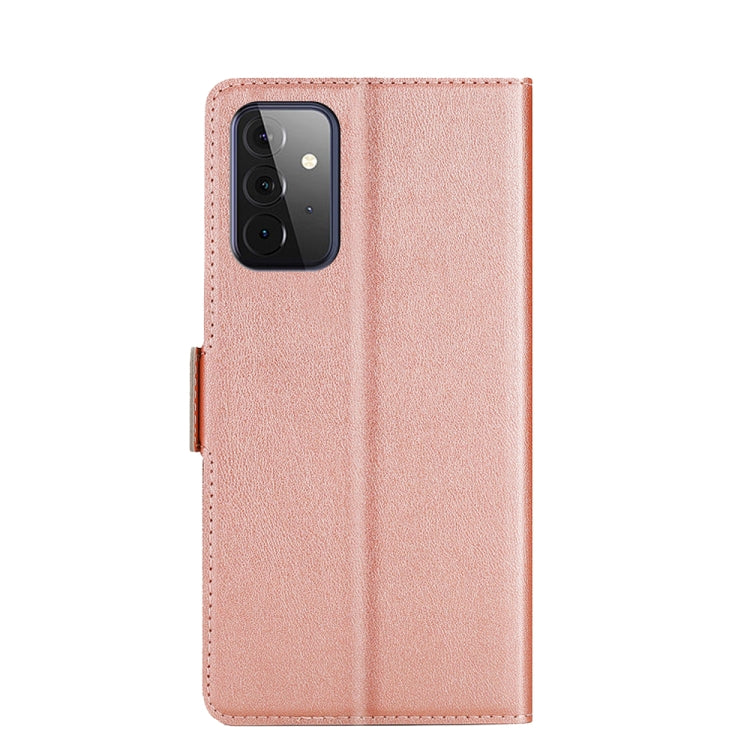 For Samsung Galaxy A72 5G / 4G Ultra-thin Voltage Side Buckle PU + TPU Horizontal Flip Leather Case with Holder & Card Slot