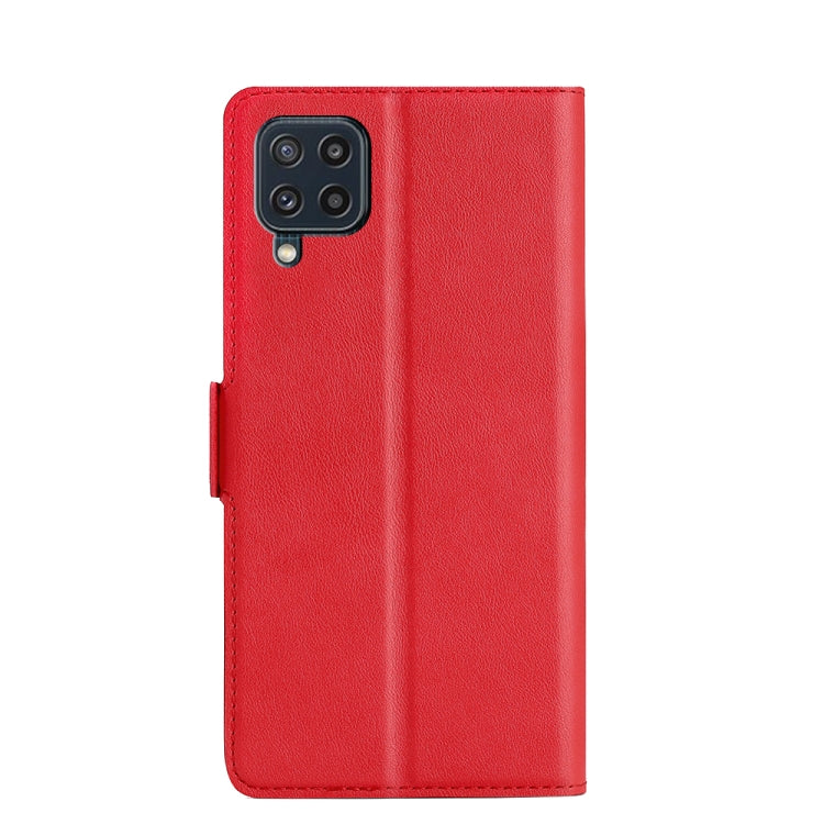 For Samsung Galaxy M32 India Ultra-thin Voltage Side Buckle PU + TPU Horizontal Flip Leather Case with Holder & Card Slot