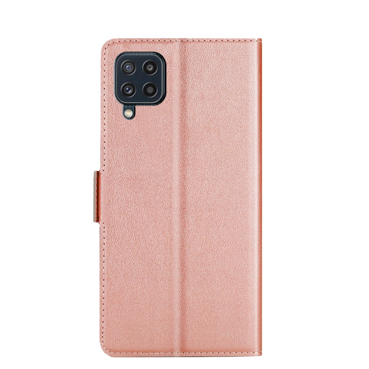 For Samsung Galaxy M32 India Ultra-thin Voltage Side Buckle PU + TPU Horizontal Flip Leather Case with Holder & Card Slot
