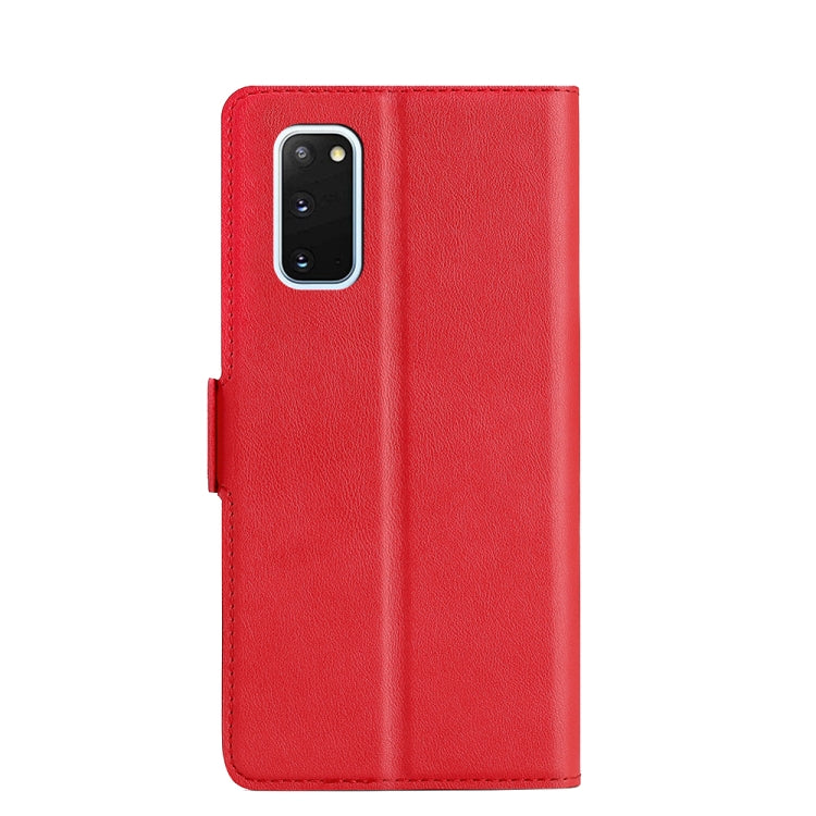 For Samsung Galaxy S20 Ultra-thin Voltage Side Buckle PU + TPU Horizontal Flip Leather Case with Holder & Card Slot