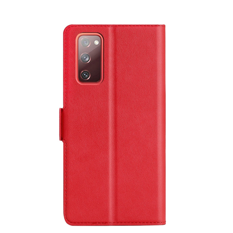 For Samsung Galaxy S20 FE Ultra-thin Voltage Side Buckle PU + TPU Horizontal Flip Leather Case with Holder & Card Slot