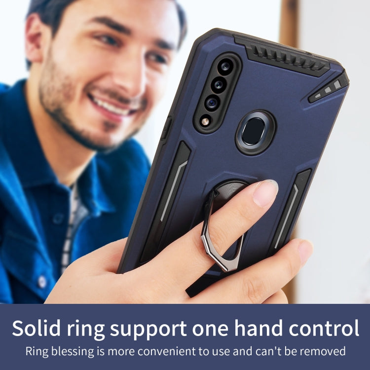 For Samsung Galaxy A20s PC + TPU Protective Case with 360 Degrees Rotatable Ring Holder