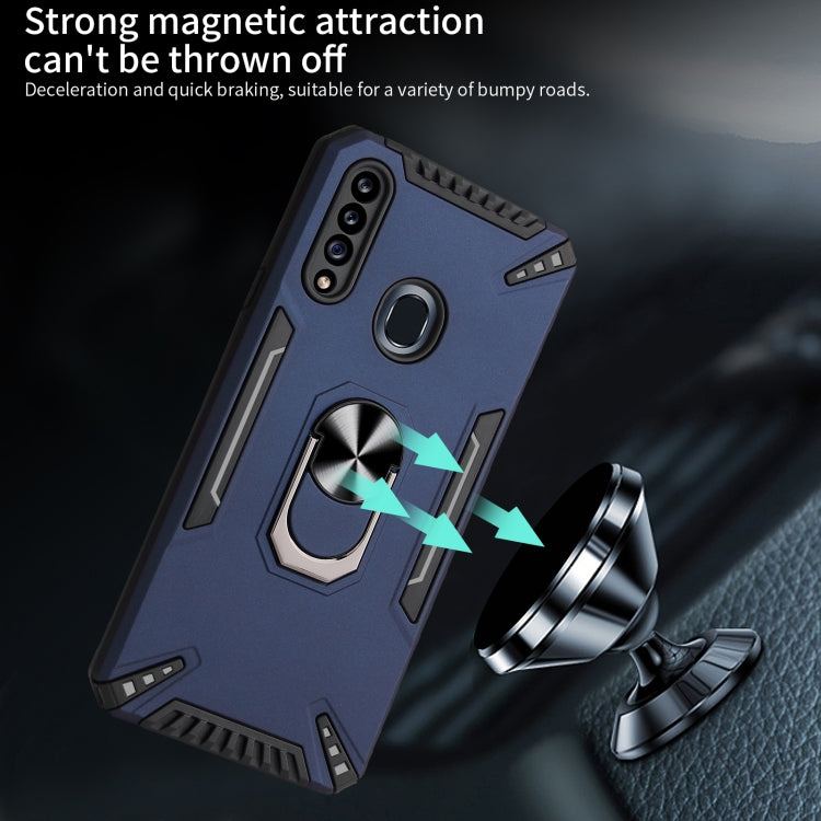 For Samsung Galaxy A20s PC + TPU Protective Case with 360 Degrees Rotatable Ring Holder