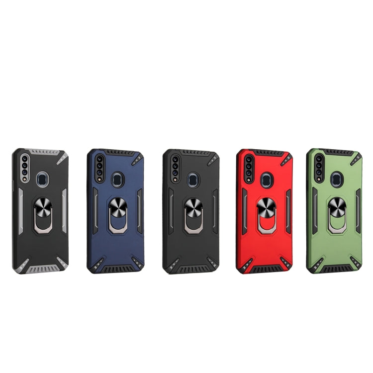 For Samsung Galaxy A20s PC + TPU Protective Case with 360 Degrees Rotatable Ring Holder
