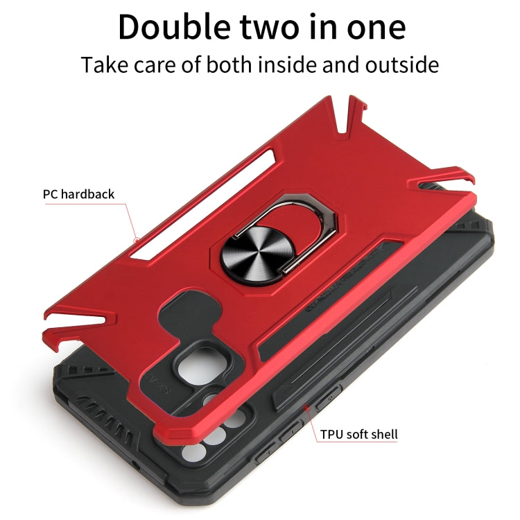 For Samsung Galaxy A21s PC + TPU Protective Case with 360 Degrees Rotatable Ring Holder