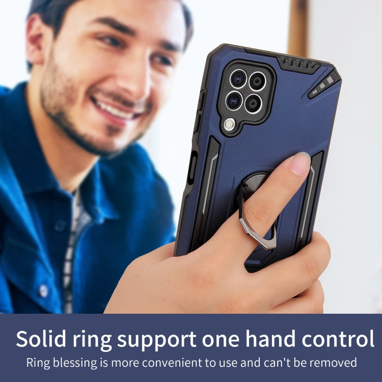For Samsung Galaxy A22 4G PC + TPU Protective Case with 360 Degrees Rotatable Ring Holder