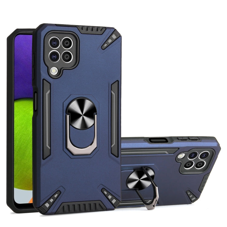 For Samsung Galaxy A22 4G PC + TPU Protective Case with 360 Degrees Rotatable Ring Holder