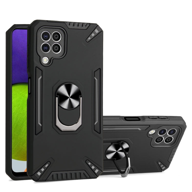 For Samsung Galaxy A22 4G PC + TPU Protective Case with 360 Degrees Rotatable Ring Holder