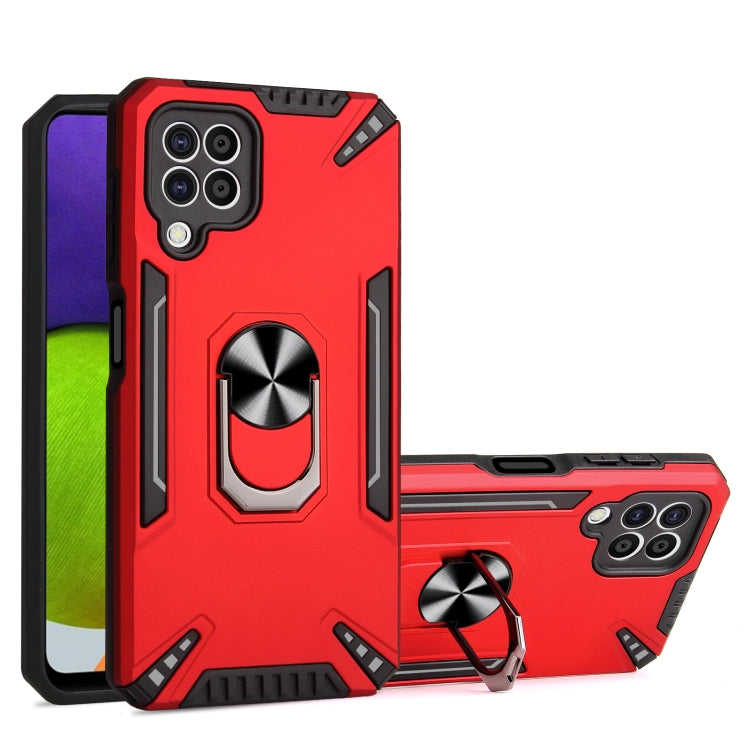 For Samsung Galaxy A22 4G PC + TPU Protective Case with 360 Degrees Rotatable Ring Holder