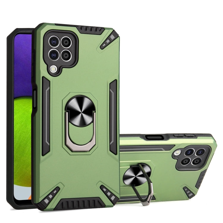 For Samsung Galaxy A22 4G PC + TPU Protective Case with 360 Degrees Rotatable Ring Holder